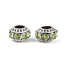 Alloy Rhinestone European Beads MPDL-R036-01F-4