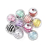 UV Plating Rainbow Iridescent Acrylic Beads X-OACR-F009-01C-1