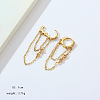 Brass Micro Pave Clear Cubic Zirconia Dangle Earrings WG05A58-01-2