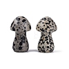 Natural Dalmatian Jasper Mushroom Display Decorations G-Q602-03H-1