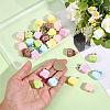 36Pcs 6 Colors Opaque Resin Pendants RESI-SC0006-65-3