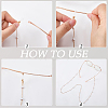 3Pcs Iron Curb Chain with Plastic Pearl Heart Bead Eyeglasses Chains AJEW-CN0007-84-3