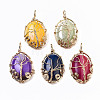 Natural Agate Pendants G-S359-266-1