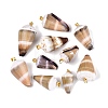 Brass & Natural Cone Shell Pendants SHEL-Q029-20-01KCG-1