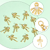 10Pcs Brass Micro Pave Cubic Zirconia Pendants KK-BBC0028-04-6