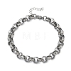 304 Stainless Steel Rolo Chain Bracelets for Women BJEW-A160-05P-4
