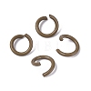 Spray Painted Iron Open Jump Rings IFIN-T017-04B-04-1