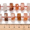 Natural Ferruginous Quartz Beads Strands G-L642-H12-7x14mm-5