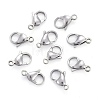 304 Stainless Steel Lobster Claw Clasps X-STAS-F182-01P-A-2