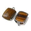 Natural Tiger Eye Pendants G-Z070-01P-05-2