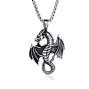 Pterosaur Alloy Popcorn Chain Pendant Necklaces for Men LS-PW-WGDFCB3-01-1