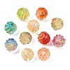 Baking Paint and Golden Metal Enlaced Glass Beads DGLA-T004-20M-1