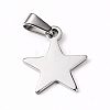 304 Stainless Steel Pendants STAS-I127-010P-1