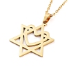 304 Stainless Steel Pendant Necklaces NJEW-P306-08G-1