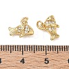 High Polished Ocean Brass Micro Pave Clear Cubic Zirconia Pendants CU-CBAF3CF-02Q-01-3