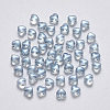 Transparent Spray Painted Glass Beads GLAA-R211-02-D04-1