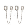 304 Stainless Steel Double Hoop Earrings MR5032-5