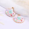 Alloy Enamel Pendants PW-WGEC189-01-1