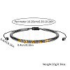 Two Tone Synthetic Non-magnetic Hematite Beads Braided Bead Bracelets WG8D2F5-01-2