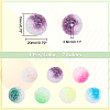   28Pcs 7 Colors  Frosted Acrylic Beads MACR-PH0002-19-2