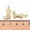 Brass Micro Pave Cubic Zirconia Pendants KK-N254-239G-3