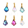 AB Color Plated Electroplate Glass Pendants PALLOY-JF05303-02-1