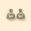 Bohemian Style Alloy Resin Bell with Flat Round Chandelier Earrings FS-WG374F0-03-1