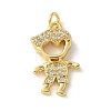 Brass Micro Pave Cubic Zirconia Pendants KK-P292-21G-G-1