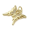 Brass Micro Pave Clear Cubic Zirconia Pendants KK-U005-01E-G-2