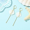 Natural Cultured Freshwater Pearl & Natural Freshwater Shell Earrings for Women EJEW-JE07275-01-1