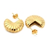 Flower Shape PVD Vacuum Plating 304 Stainless Steel Stud Earrings EJEW-K259-01G-2