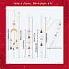 4Pcs 4 Style Christmas Theme Sun Catcher Glass Pendant Decorations AJEW-SC0001-51-2