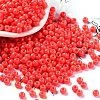 Baking Paint Glass Seed Beads SEED-H002-I-B513-1