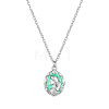 Princess Fish Tail Double-Sided Relief Pendant Necklaces FK0425-2-1