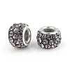 Polymer Clay Rhinestone European Beads CPDL-S007-10-1