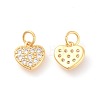 Brass Micro Pave Cubic Zirconia Charms X-ZIRC-F106-07G-2