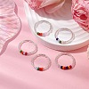 5Pcs Glass Seed Beads Stretch Rings for Women RJEW-JR00734-2