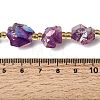 Electroplated Raw Rough Natural Amethyst Beads Strands G-Z131-J02-08-5