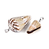 Brass & Natural Cone Shell Pendants SHEL-Q029-20-01P-2