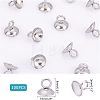 Unicraftale 100Pcs 202 Stainless Steel Bead Cap Pendant Bails STAS-UN0034-88-5