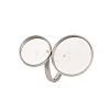 Non-Tarnish 304 Stainless Steel Open Cuff Ring Findings STAS-E124-05N-P-3