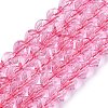 Crackle Transparent Glass Beads Strands GLAA-N068-02A-08-1