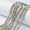 Electroplate Opaque Glass Beads Strands EGLA-A034-P4mm-G01-1