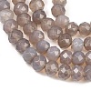 Natural Grey Agate Beads Strands G-C259-A36-5x8mm-4