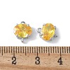 Brass Pave Cubic Zirconia Connector Charms KK-F892-53P-08-3