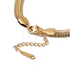 Enamel Evil Eye Link Bracelet with Flat Snake Chains BJEW-P284-06A-G-4