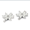 Brass Pave Cubic Zirconia Connector Charms KK-B072-01P-01-3