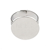 Flat Round Brass Pad Ring Settings X-MAK-S033-018P-NF-1