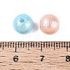 Textured Opaque Acrylic Beads OACR-N160-01A-3