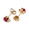 Ion Plating(IP) 304 Stainless Steel Cubic Zirconia Stud Earring Findings STAS-P373-06A-3